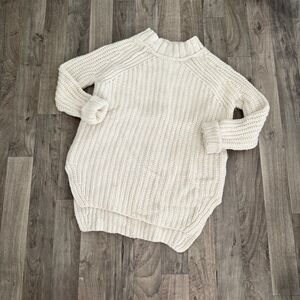 Ruff Hewn chunky knitted white wool blend sweater